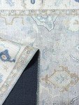 Vintage-Inspired Grey Oushak Washable Area Rug 7'5 x 9'9
