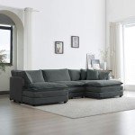 Mikibama 3-Seater Modular U-Shaped Sofa Set