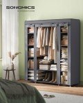 Portable Closet Organizer with Non-Woven Cover - Gray