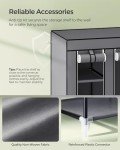 Portable Closet Organizer with Non-Woven Cover - Gray