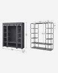 Portable Closet Organizer with Non-Woven Cover - Gray