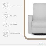 Grey Upholstered Raleigh Glider Rocking Chair