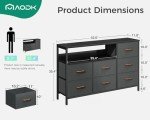7-Drawer Dresser with Charging Station - Dark Grey