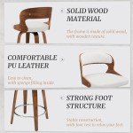 Mid Century 26" Counter Height Bar Stool Set