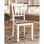 Ashley Signature White & Brown Dining Chair