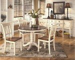 Ashley Signature White & Brown Dining Chair