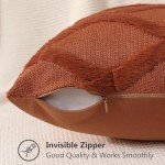 Rust Faux Fur Throw Pillow Covers - Set of 2