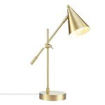 Matte Brass Adjustable Desk Lamp with Rotary Switch