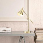 Matte Brass Adjustable Desk Lamp with Rotary Switch