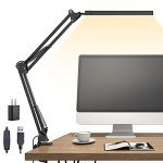 TROPICALTREE Adjustable LED Desk Lamp with USB