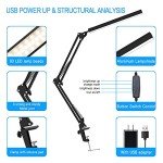TROPICALTREE Adjustable LED Desk Lamp with USB