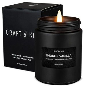 Smoke & Vanilla Scented Candle for Men