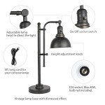 Adjustable Vintage Black Desk Lamp in Industrial Style
