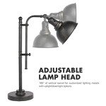 Adjustable Vintage Black Desk Lamp in Industrial Style