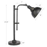 Adjustable Vintage Black Desk Lamp in Industrial Style