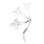 Sleek Adjustable White Desk Lamp for Reading