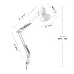Sleek Adjustable White Desk Lamp for Reading
