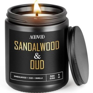 Sandalwood & Oud Scented Candle for Men