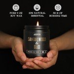 Sandalwood & Oud Scented Candle for Men