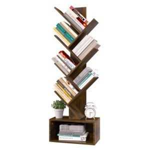 Yoobure Retro 6-Shelf Floor-Standing Bookcase