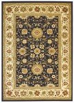 Lyndhurst 5'3" x 7'6" Area Rug - Black & Ivory