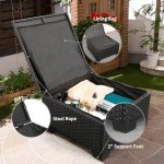 Peacock Blue 3-Piece Wicker Patio Furniture Set