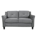 Harrington Dark Grey Loveseat by LifeStyle Solutions