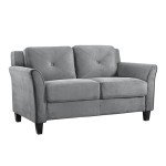 Harrington Dark Grey Loveseat by LifeStyle Solutions