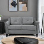 Harrington Dark Grey Loveseat by LifeStyle Solutions