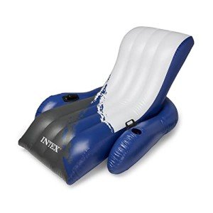 Inflatable Lounge Pool Recliner with Cup Holders