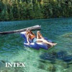 Inflatable Lounge Pool Recliner with Cup Holders