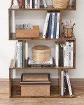 VASAGLE 5-Tier Rustic Brown Bookcase & Room Divider