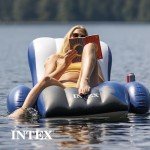 Inflatable Lounge Pool Recliner with Cup Holders