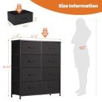 Sweetcrispy 8-Drawer Fabric Storage Dresser