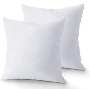 QUBA 18x18 Down Alternative Throw Pillow Inserts - 2 Pack