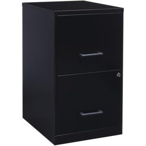 Pemberly Row Lockable Black Metal Filing Cabinet