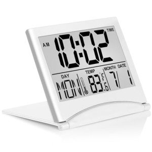 Compact Foldable Digital Alarm Clock with Snooze