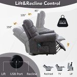 Large Power Lift Recliner with Massage and Heat
