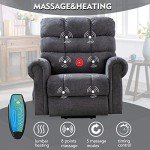 Large Power Lift Recliner with Massage and Heat