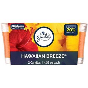 Hawaiian Breeze Scented Candle Jar, 2 Count