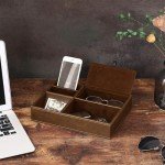 Mens Faux Leather Valet Tray and Organizer