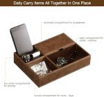 Mens Faux Leather Valet Tray and Organizer