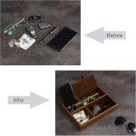 Mens Faux Leather Valet Tray and Organizer