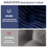 MAXYOYO L-Shaped Sofa Bed with Pillow, Navy