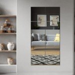 Large Full Length Mirror Tiles - 4 Pack
