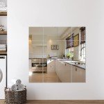Large Full Length Mirror Tiles - 4 Pack
