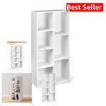 White 7-Cube Organizer Bookcase with Storage Shelves