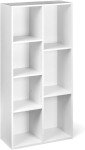 White 7-Cube Organizer Bookcase with Storage Shelves