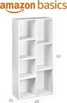 White 7-Cube Organizer Bookcase with Storage Shelves