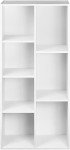 White 7-Cube Organizer Bookcase with Storage Shelves